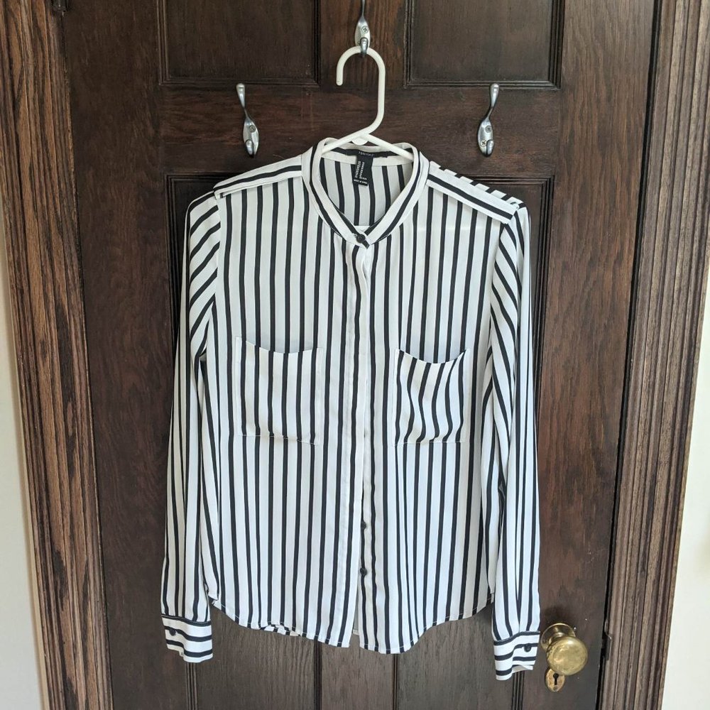 Striped button down